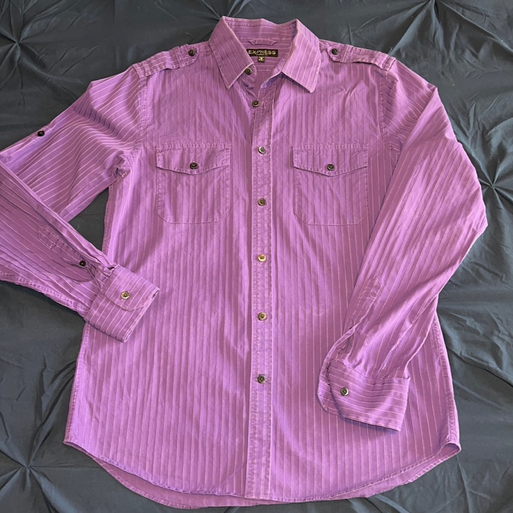 Express mens long sleeve dress shirt